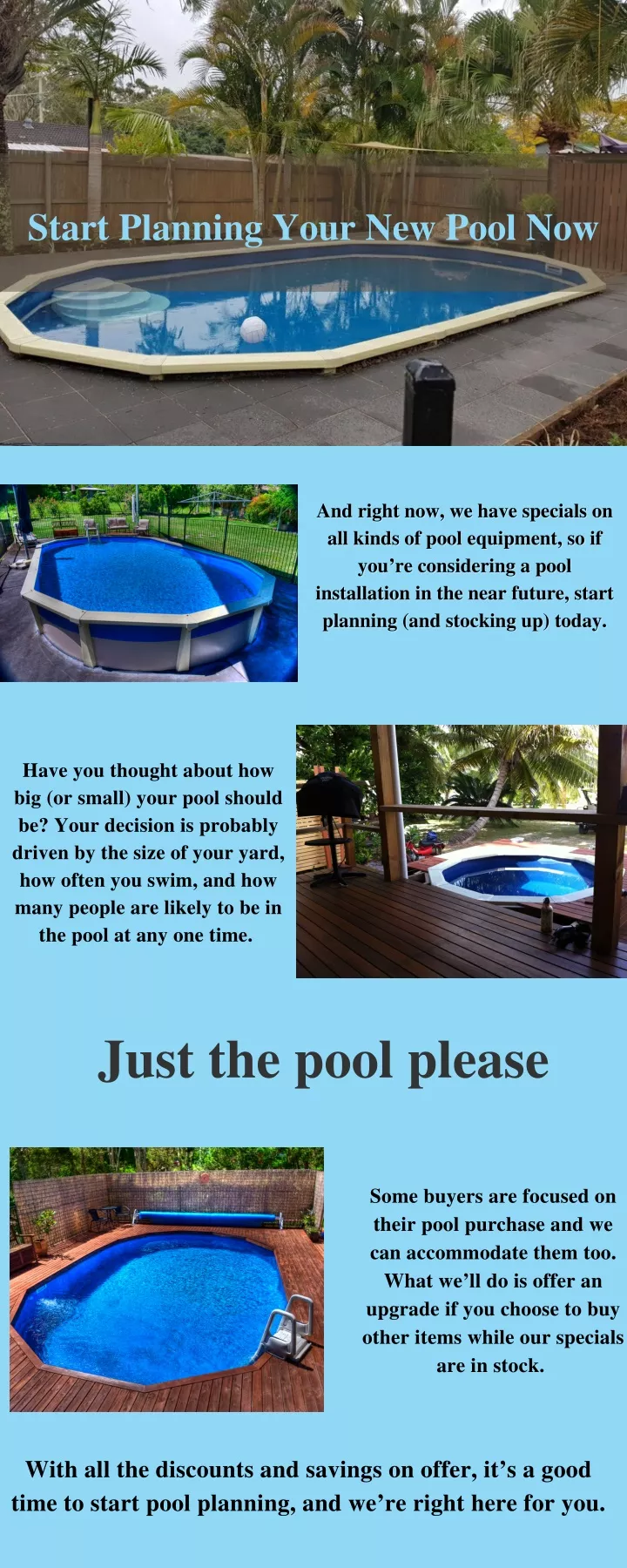 start planning your new pool now