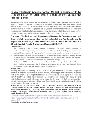 global electronic access control market