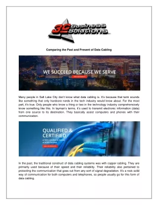 comparing the past and present of data cabling