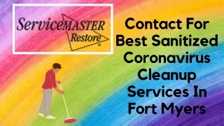 Coronavirus Cleaning Services Available in Fort Myers - Schedule Your Appointmen