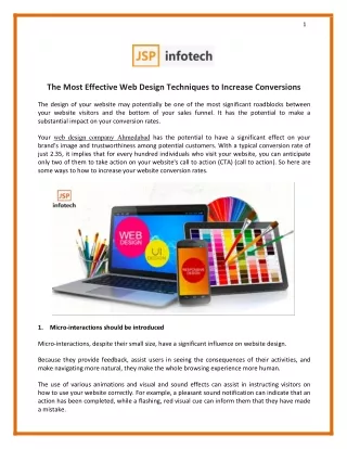 The Most Effective Web Design Techniques to Increase Conversions