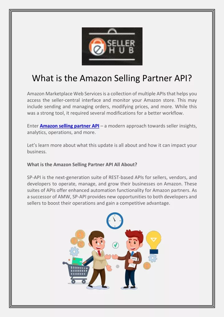 what is the amazon selling partner api