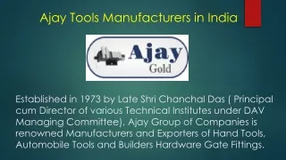 ajay tools manufacturers in india