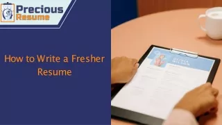 How to Write a Fresher Resume