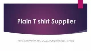 plain t shirt supplier