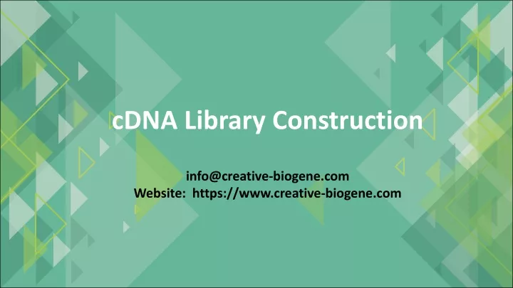 cdna library construction