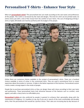 personalised t shirts enhance your style