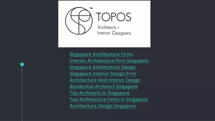 singapore architecture firms interior