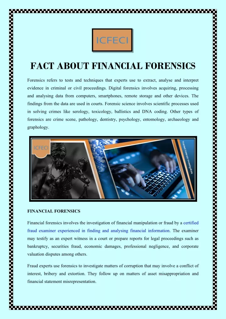 fact about financial forensics