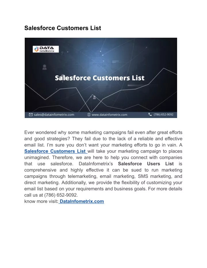 salesforce customers list