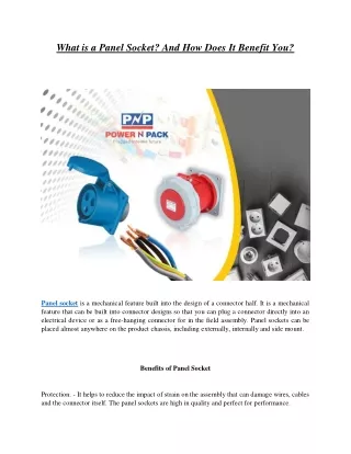 what is a panel socket and how does it benefit you