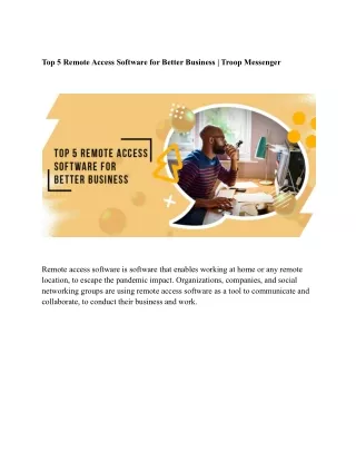 top 5 remote access software for better business