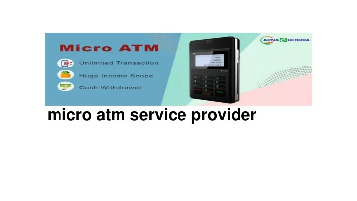 micro atm service provider
