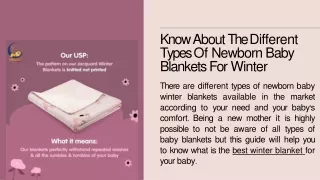 Know About The Different Types Of Newborn Baby Blankets For Winter