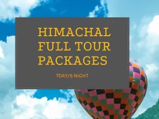 himachal full tour packages
