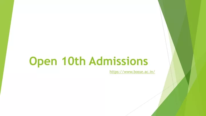 open 10th admissions