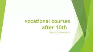 vocational courses after 10th