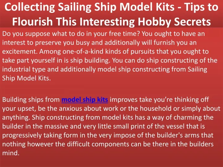 collecting sailing ship model kits tips to flourish this interesting hobby secrets