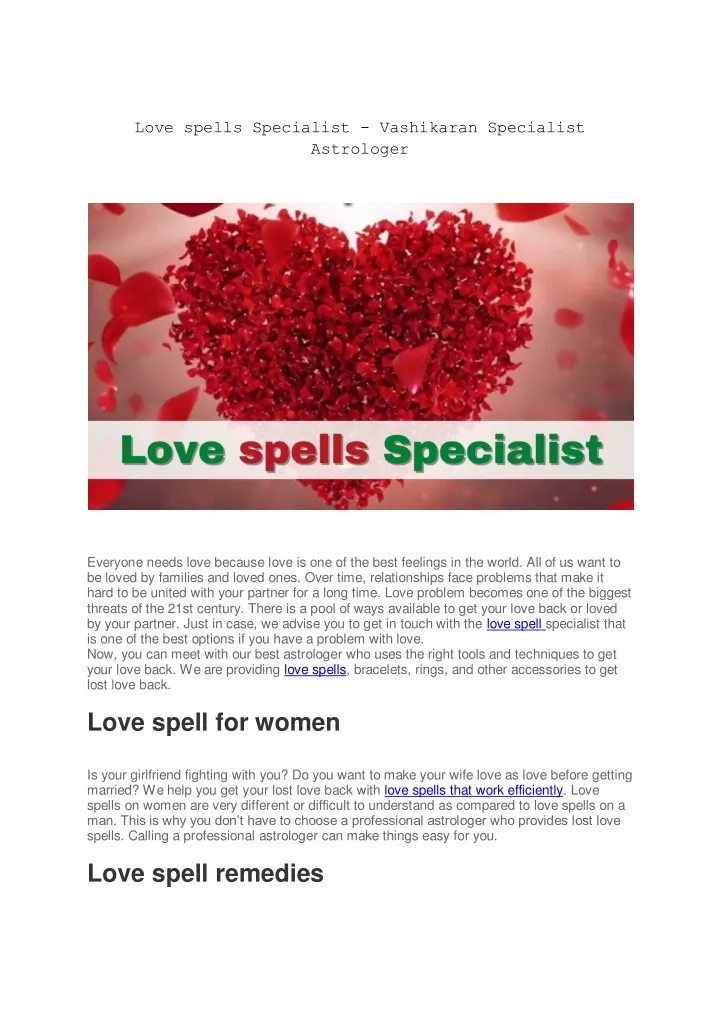 love spells specialist vashikaran specialist