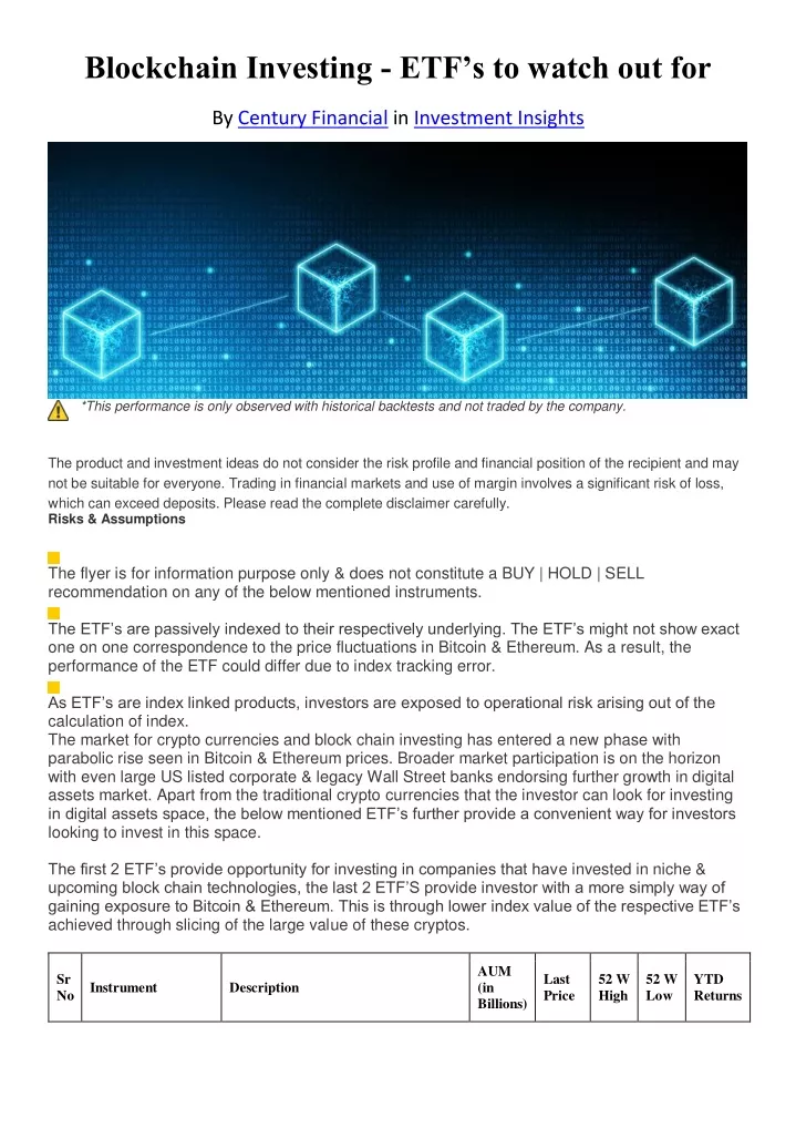 blockchain investing etf s to watch out for