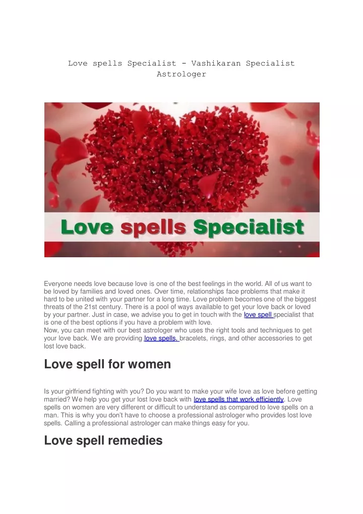 love spells specialist vashikaran specialist