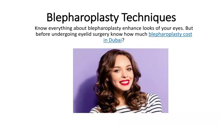 blepharoplasty techniques