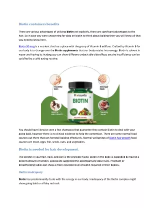 Are there side effects to taking biotin