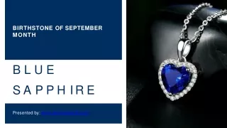 Birthstone Of September Month- Blue sapphire