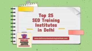 Top 25 SEO Training Institutes in Delhi