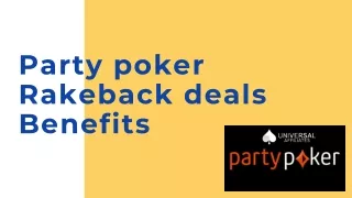 Party poker rakeback deals in UK
