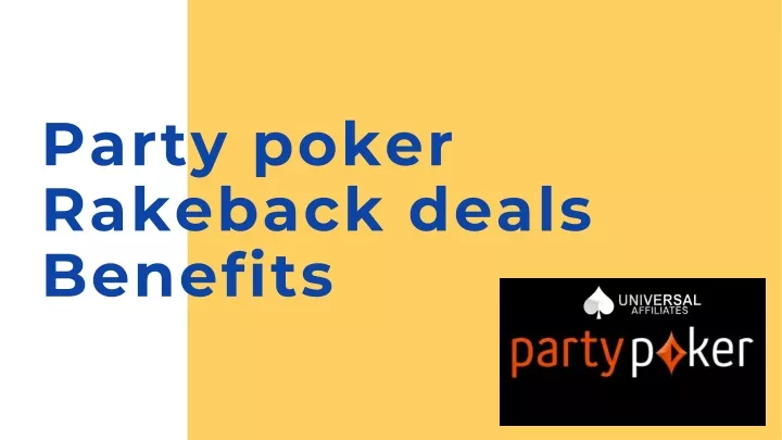 party poker rakeback deals benefits