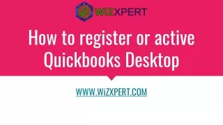 h ow to register or active quickbooks desktop