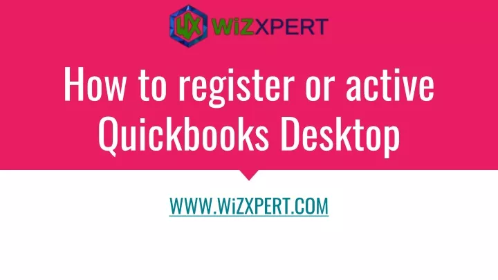 h ow to register or active quickbooks desktop