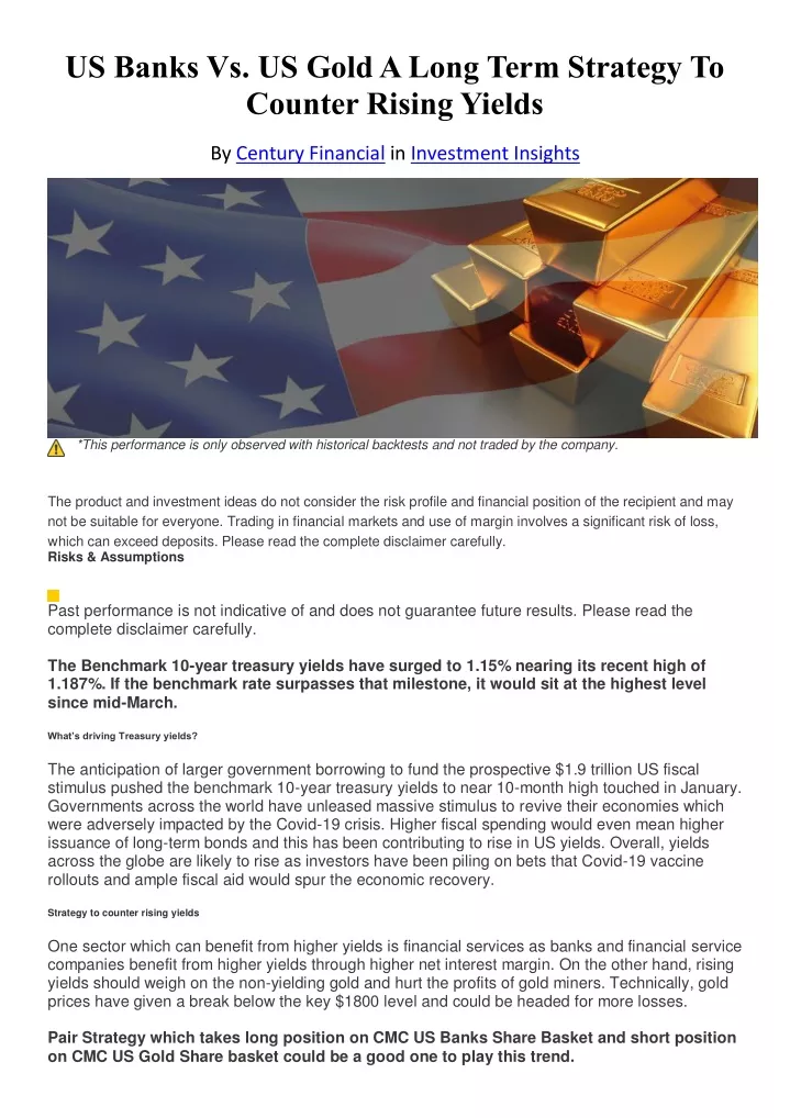 us banks vs us gold a long term strategy