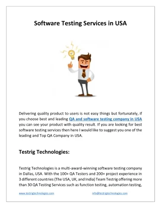 Software Testing Services in USA