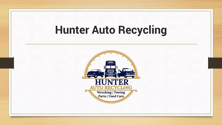hunter auto recycling