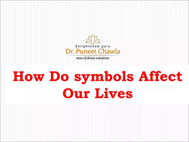 how do symbols affect our lives