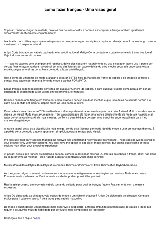 como fazer tranças Secrets