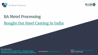 Bought-Out-Steel-Casting-in-India -BA Metal Processing