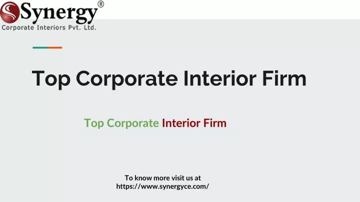 top corporate interior firm