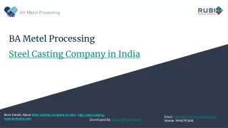 Steel-Casting-Company-in-India -  BA Metal Processing