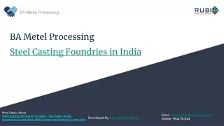 Steel-Casting-Foundries-in-India -BA Metal Processing