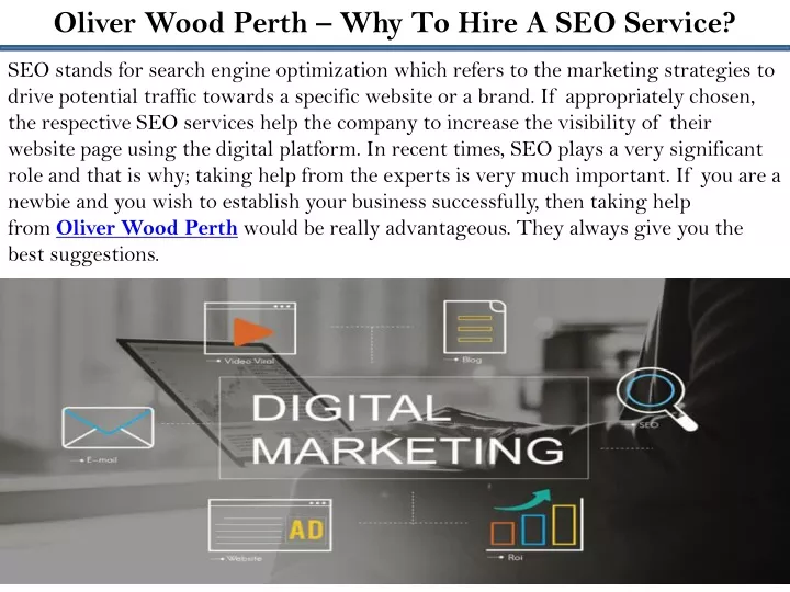 oliver wood perth why to hire a seo service
