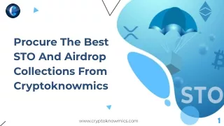 Procure The Best STO And Airdrop Collections From Cryptoknowmics