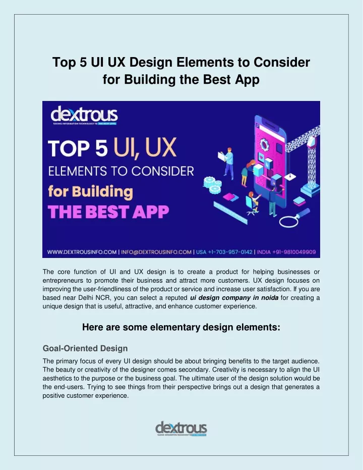 top 5 ui ux design elements to consider