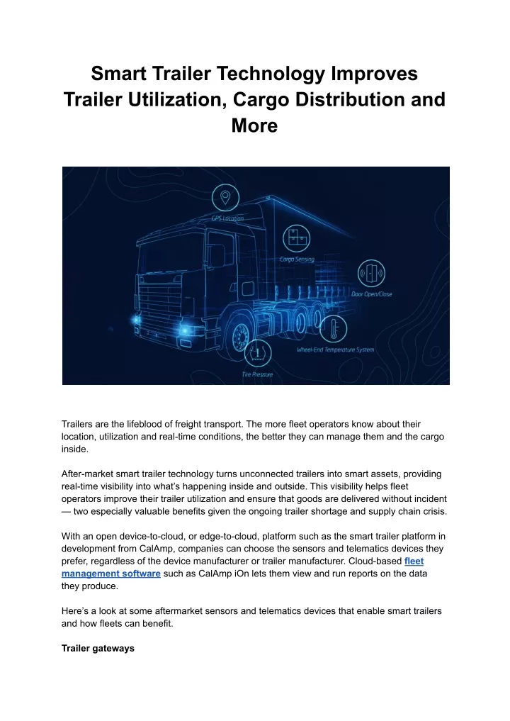 smart trailer technology improves trailer