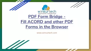 PDF Form Bridge - Fill ACORD and other PDF Forms in the Browser
