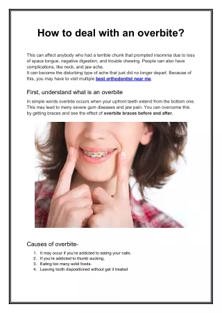 how to deal with an overbite
