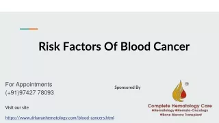 Risk Factors Of Blood Cancer