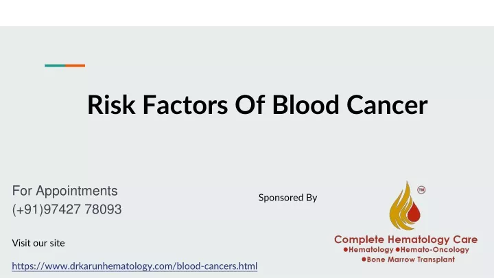 risk factors of blood cancer